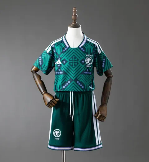 Kids Saudi Arabia Home Jersey 2026 World Cup Football Kit Soccer Shirt