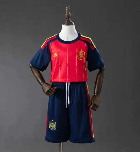 Kids Spain Jersey 2026 World Cup Home Football Kit